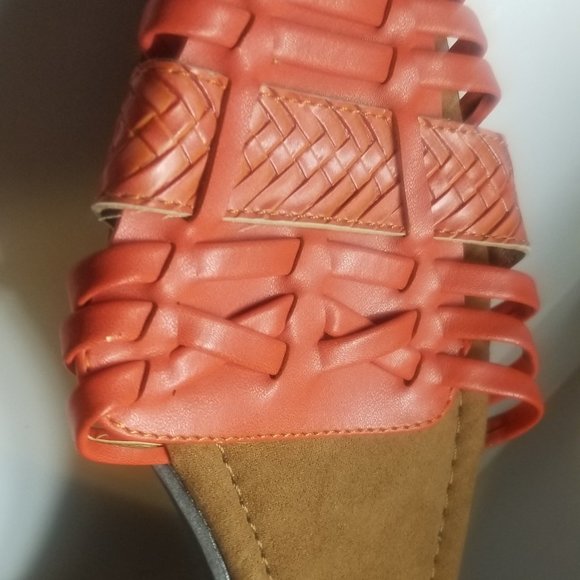 Route 66 Flat shoes Orange Sz 9 NEW Never Worn - Picture 8 of 9